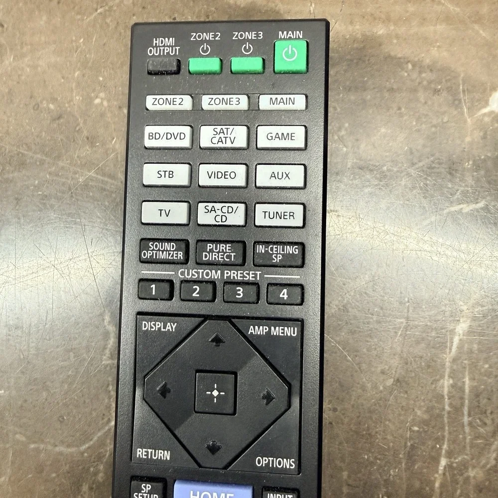 Genuine Sony RM AAU217 A /V System OEM Black Remote Control